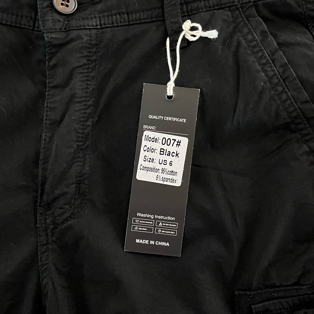 Four Steeds Black Cargo Shorts 6 - Picture 3 of 5